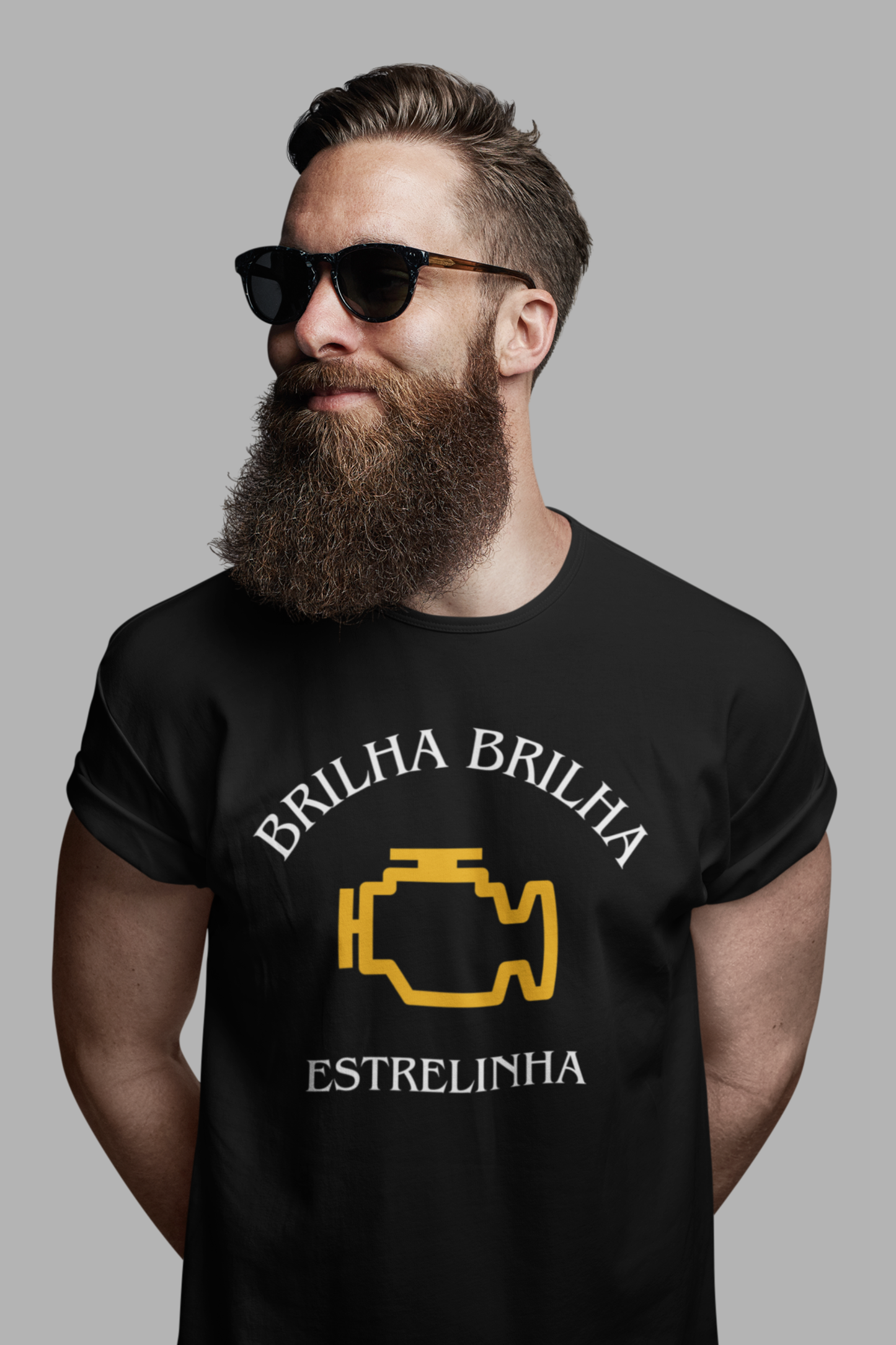 Camiseta Preta Brilha Estrelinha