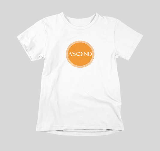 Camiseta Premium Ornamento Laranja Branca
