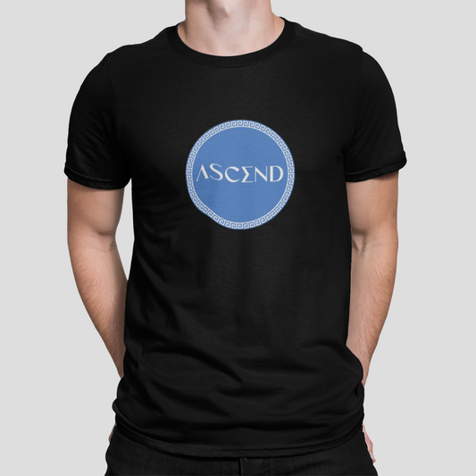 Camiseta Premium Ornamento Azul All White