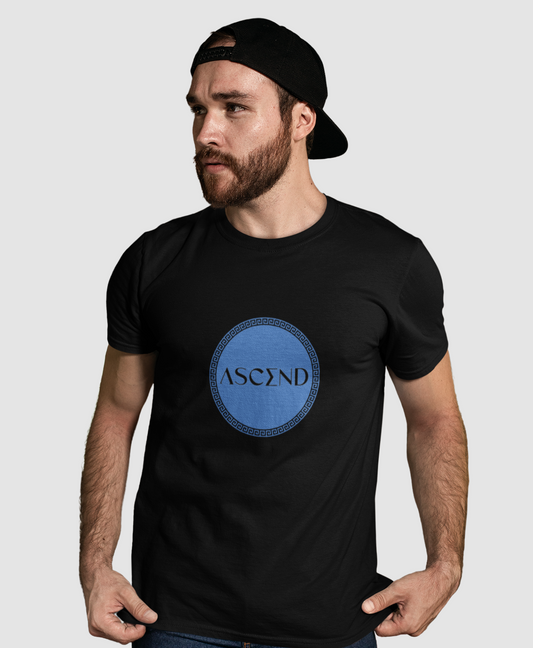 Camiseta Premium Ornamento Azul All Black